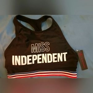 Miss Independant bikini top Sz M nwt